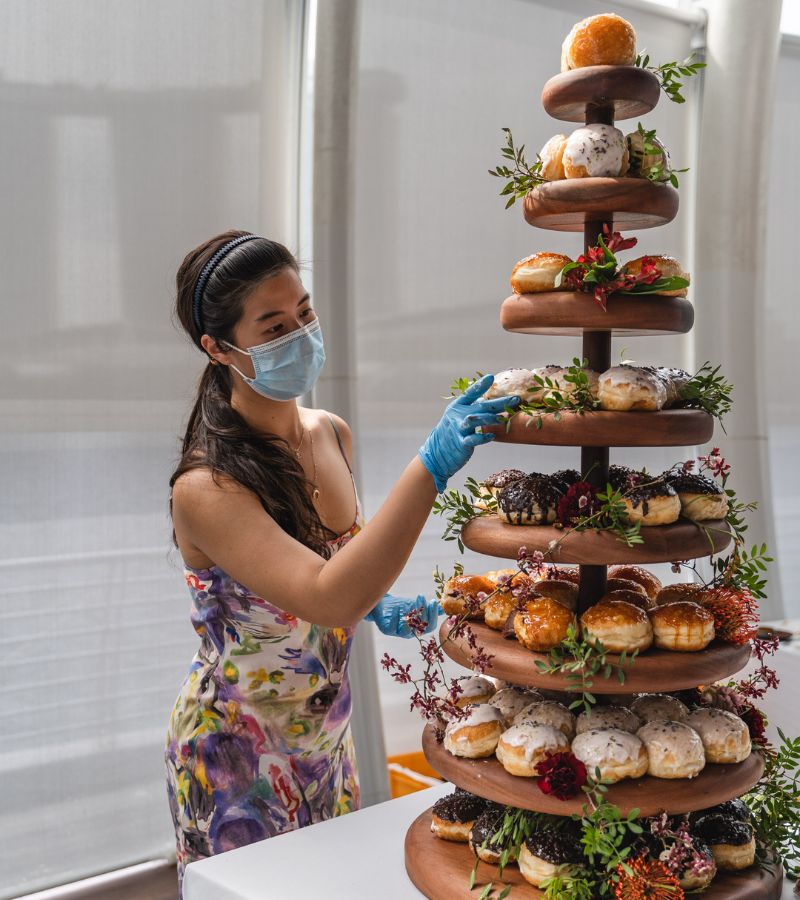 Sourbombe Bakery wedding bombe tower Genevieve Lee